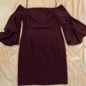 Off Shoulder Purple Dress